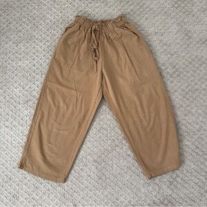 Casual Tan Ankle Pants